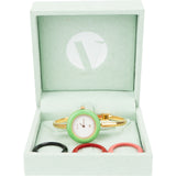 Gucci Gold Tone Multicolor Bezel Women Watch