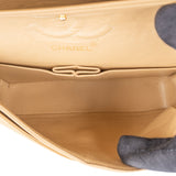 Chanel Quilted Lambskin 24K Gold Small Double Flap Crossbody Bag