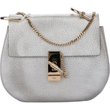 Chloé Silver Drew Calfskin Crossbody Bag