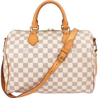 Louis Vuitton Damier Azur Monogram Speedy 30 Bandouliere
