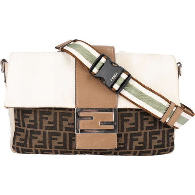 Fendi FF Monogram Baguette Zucca 3 in 1 Crossbody Bag - vintageandkickz