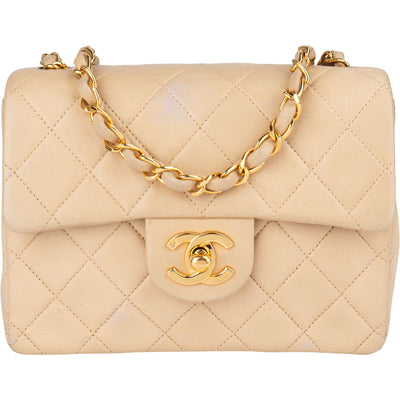 Chanel Quilted Lambskin 24K Gold Single Flap Crossbody Bag - vintageandkickz