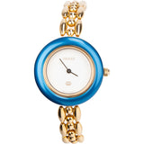 Gucci Gold Tone Multicolor Bezel Women Watch