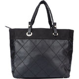 Chanel Noir Biarritz MM Stitching Handbag