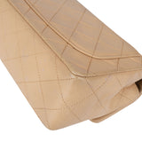 Chanel Quilted Lambskin 24K Gold Single Flap Crossbody Bag