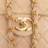 Chanel Quilted Lambskin 24K Gold Single Flap Crossbody Bag
