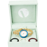 Gucci Gold Tone Multicolor Bezel Women Watch