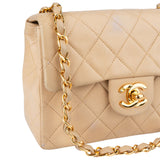 Chanel Quilted Lambskin 24K Gold Single Flap Crossbody Bag