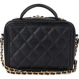 Chanel Caviar Leather CC Filigree Handbag - vintageandkickz