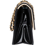 Chanel Striped Cotton Single Flap Crossbody Bag