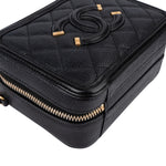 Chanel Caviar Leather CC Filigree Handbag - vintageandkickz
