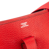 Hermès Rouge Togo Leather Evelyne II GM Crossbody Bag