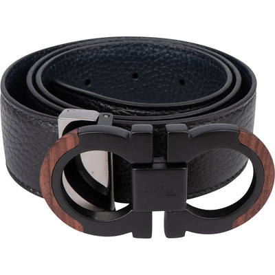 Ferragamo Reversible Wood Belt - vintageandkickz