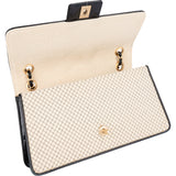 Chanel Striped Cotton Single Flap Crossbody Bag