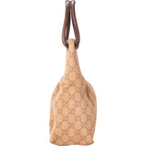 Gucci GG Monogram Leather Handle Hobo Bag