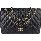 Chanel Quilted Lambskin Maxi Single Flap Crossbody - vintageandkickz