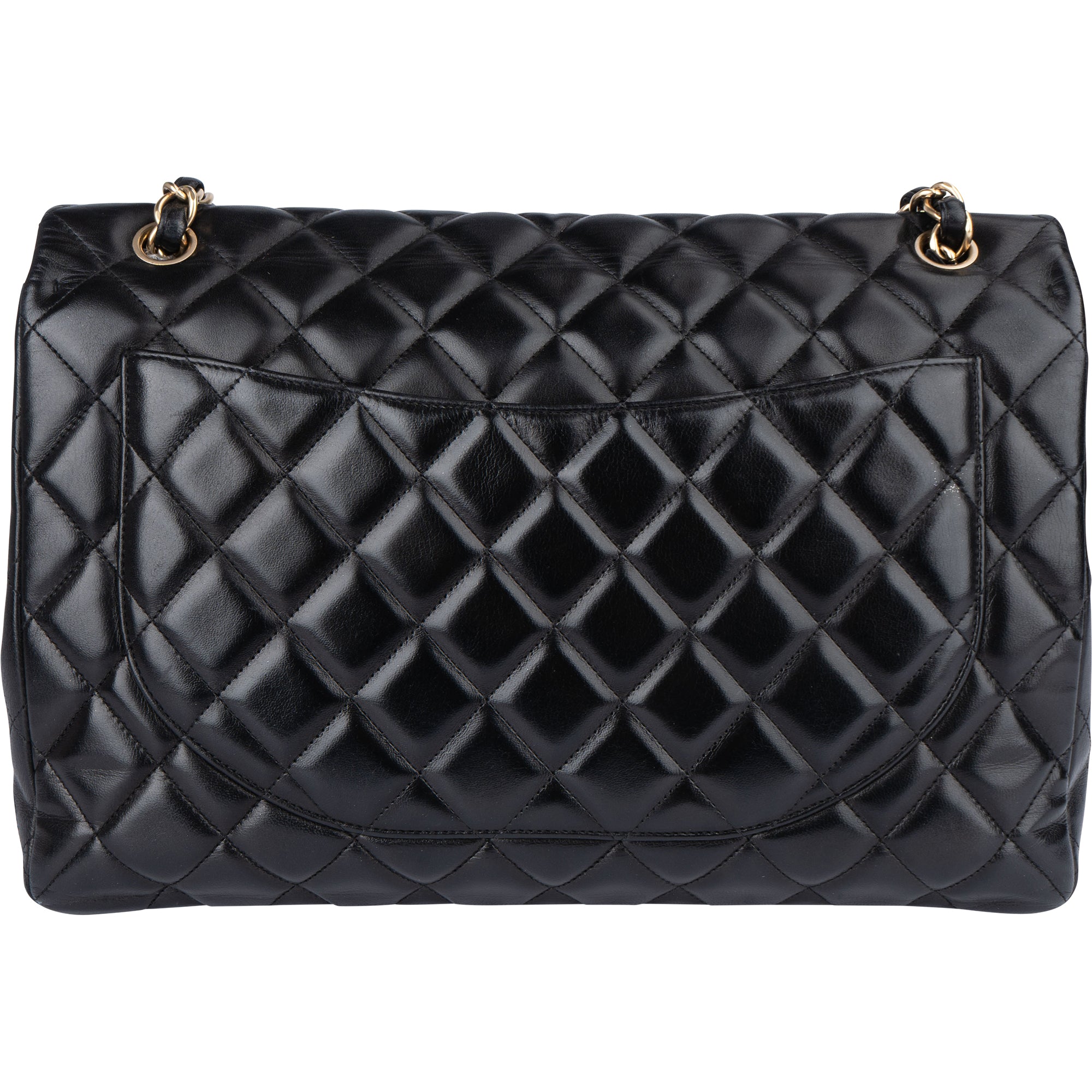 Chanel Quilted Lambskin Maxi Single Flap Crossbody - vintageandkickz