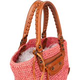 Balenciaga Raffia Panier City Handbag