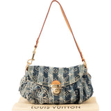 Louis Vuitton Raye Denim Monogram Pleaty Shoulder Bag