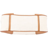 Prada Side Logo Cotton Leather Shoulder Bag