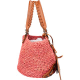 Balenciaga Raffia Panier City Handbag