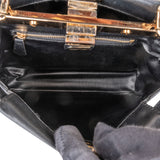 Fendi Black Leather Peekaboo Handbag
