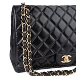 Chanel Quilted Lambskin Maxi Single Flap Crossbody - vintageandkickz