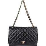 Chanel Quilted Lambskin Maxi Single Flap Crossbody - vintageandkickz
