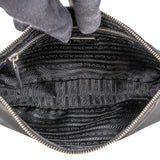 Prada Black Nylon Triangle Shoulder Bag