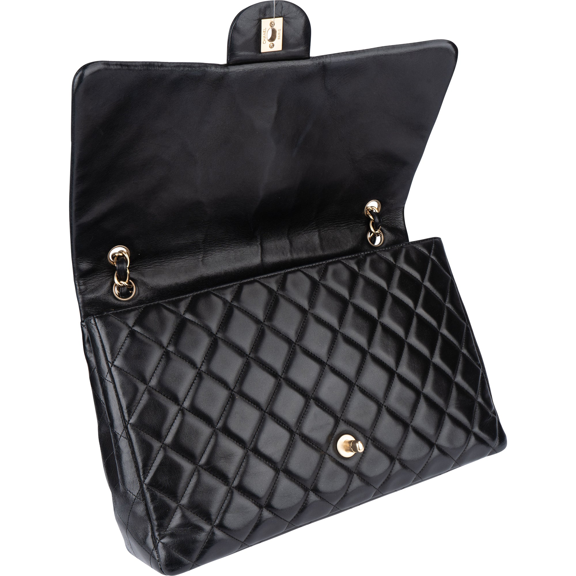 Chanel Quilted Lambskin Maxi Single Flap Crossbody - vintageandkickz