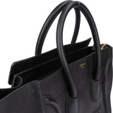 Céline Black Leather Luggage Handbag