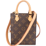 Louis Vuitton Canvas Monogram Petit Sac Plat Handbag