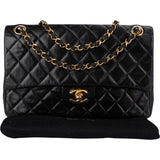 Chanel Quilted Lambskin 24K Gold Medium Double Flap Shoulder Bag