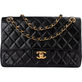 Chanel Quilted Lambskin 24K Gold Medium Double Flap Shoulder Bag