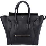 Celine Black Leather Luggage Handbag