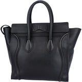 Celine Black Leather Luggage Handbag