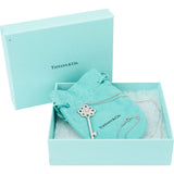 Tiffany & Co. 950 Platinum Crystal Woven Key Necklace