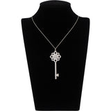 Tiffany & Co. 950 Platinum Crystal Woven Key Necklace