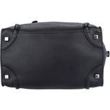 Celine Black Leather Luggage Handbag