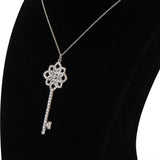 Tiffany & Co. 950 Platinum Crystal Woven Key Necklace
