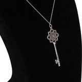 Tiffany & Co. 950 Platinum Crystal Woven Key Necklace