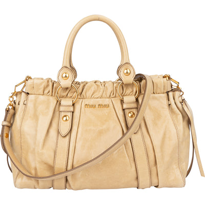 Miu Miu Classic Leather City Handbag
