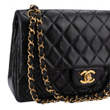 Chanel Quilted Lambskin 24K Gold Medium Double Flap Shoulder Bag