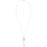 Tiffany & Co. 950 Platinum Crystal Woven Key Necklace
