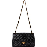 Chanel Quilted Lambskin 24K Gold Medium Double Flap Shoulder Bag