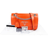 Prada Patent Leather Saffiano Lock Crossbody Bag