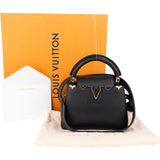 Louis Vuitton Taurillon Leather Flower Mini Capucines BB Handbag