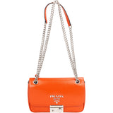 Prada Patent Leather Saffiano Lock Crossbody Bag