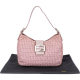 Fendi Lilac FF Monogram Baguette Buckle Handbag