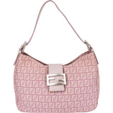 Fendi Lilac FF Monogram Baguette Buckle Handbag